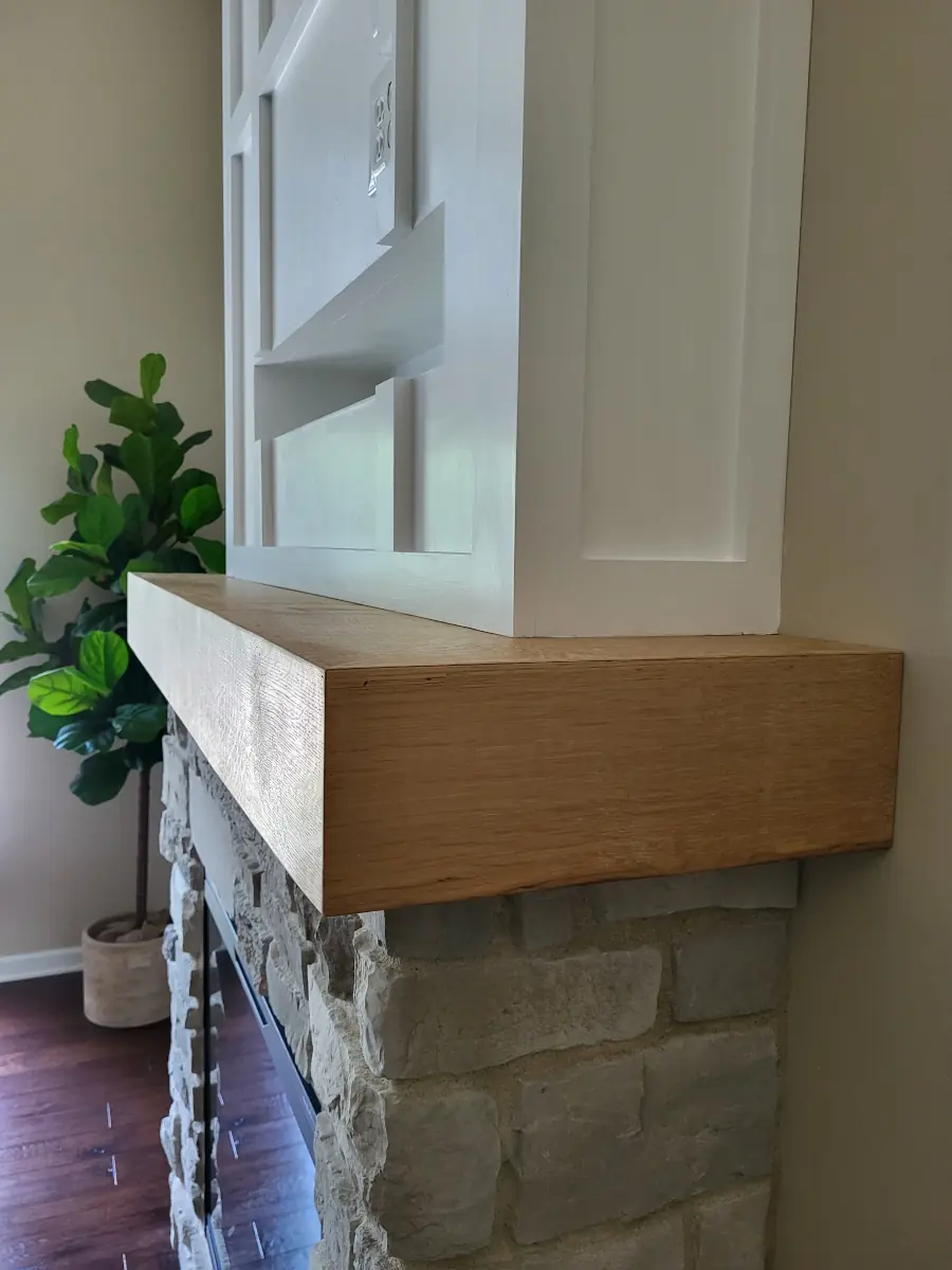 Custom fireplace mantel
