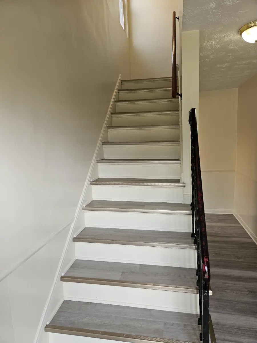 Basement stairs — after