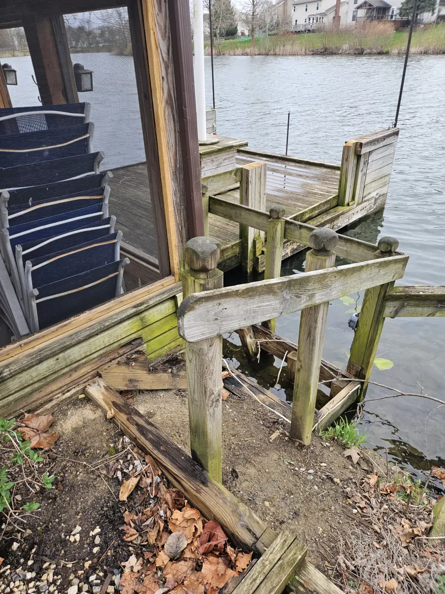 Dock steps — before