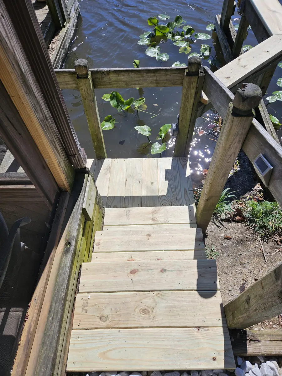 Dock steps — after